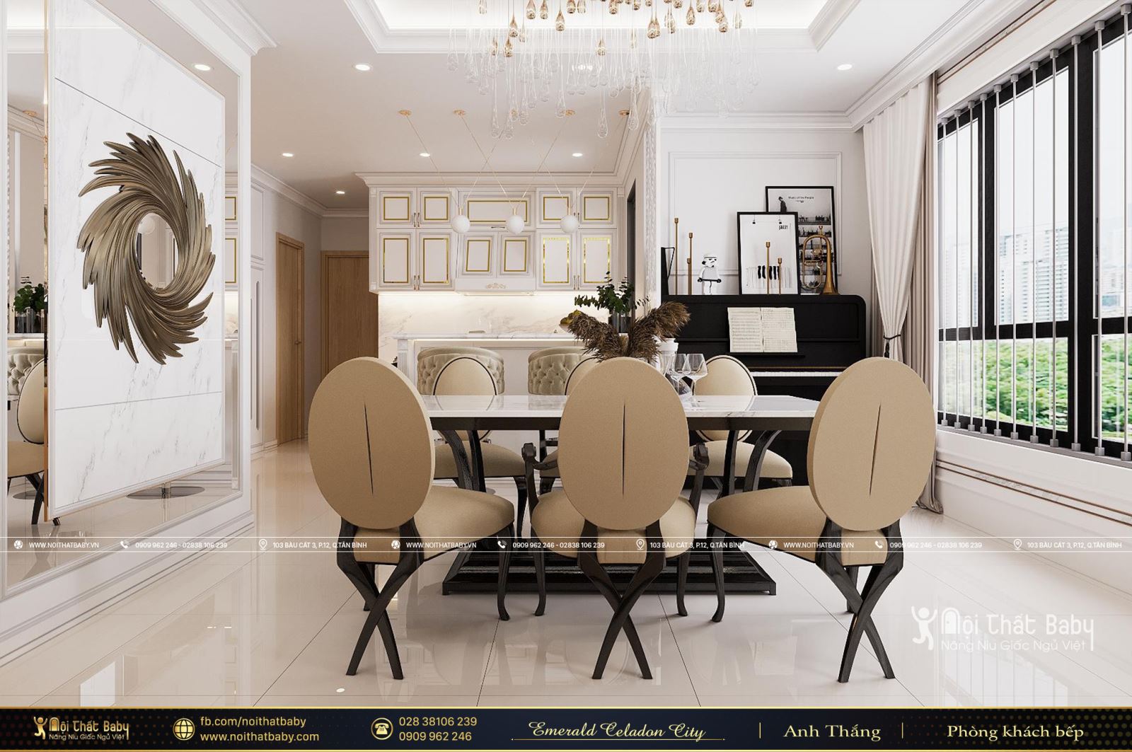 Tổng hợp các mẫu thiết kế nội thất Chung cư Emerald Celadon City